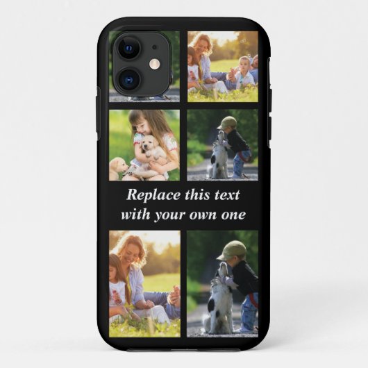 写真のコラージュと文字のカスタマイズ Case-Mate iPhoneケース (裏面)