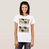 写真のコラージュと文字のカスタマイズ Tシャツ (正面フル)