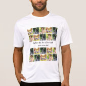 写真のコラージュと文字のカスタマイズ Tシャツ (正面)