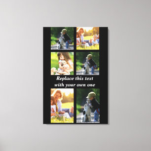 写真のコラージュと文字のカスタマイズiPhon キャンバスプリント