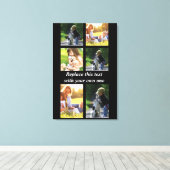 写真のコラージュと文字のカスタマイズiPhon キャンバスプリント (インサイチュ (ウッドフロア))