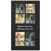 写真のコラージュと文字のカスタマイズiPhon テーブルクロス (正面)