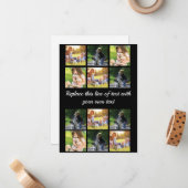 写真のコラージュと文字のカスタマイズiPhon ノートカード (正面/裏面インサイチュ)