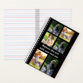 写真のコラージュと文字のカスタマイズiPhon ノートブック (内側)