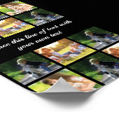 写真のコラージュと文字のカスタマイズiPhon ポスター (角)