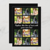 写真のコラージュと文字のカスタマイズiPhon 案内状 (正面/裏面)