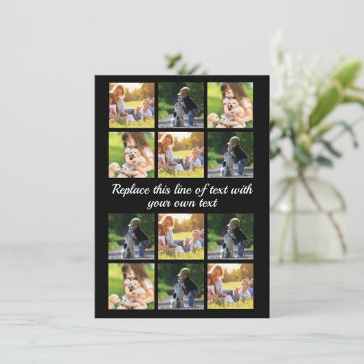 写真のコラージュと文字のカスタマイズiPhon 案内状 (スタンド正面)