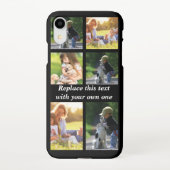 写真のコラージュと文字のカスタマイズiPhon iPhoneケース (裏面)