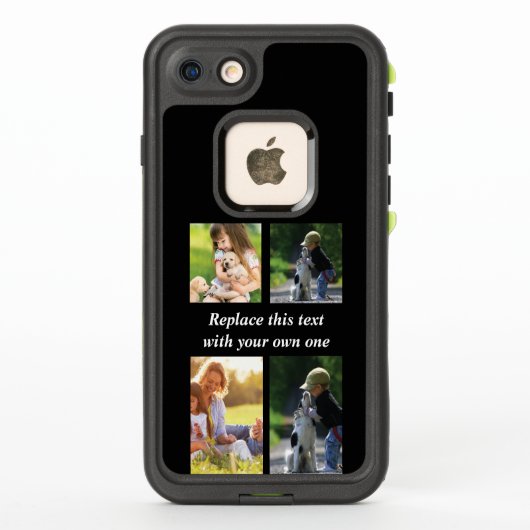 写真のコラージュと文字のカスタマイズiPhon LifeProof iPhoneケース (裏面)