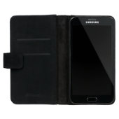 写真のコラージュと文字のカスタマイズiPhon Samsung Galaxyウォレットケース (オープン)