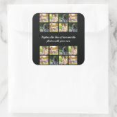 写真のコラージュと文字の正方形のシールをパーソナライズ スクエアシール (バッグ)