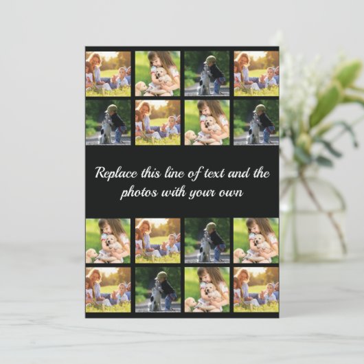 写真のコラージュと文字の発表 案内状 (スタンド正面)