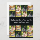 写真のコラージュと文字の発表 案内状 (正面/裏面)