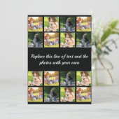 写真のコラージュと文字サンキューカード サンキューカード (スタンド正面)