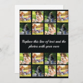 写真のコラージュと文字サンキューカード サンキューカード (正面/裏面)