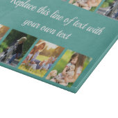 写真のコラージュと文字フリースブランケットのカスタマイズ カッティングボード (角)