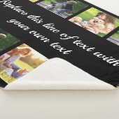 写真のコラージュと文字フリースブランケットのカスタマイズ シェルパブランケット (3/4)