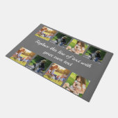 写真のコラージュと文字フリースブランケットのカスタマイズ ドアマット (アングル)