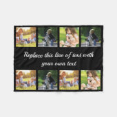 写真のコラージュと文字フリースブランケットのカスタマイズ フリースブランケット (正面(横))