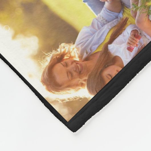 写真のコラージュと文字フリースブランケットのカスタマイズ フリースブランケット (角)