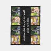 写真のコラージュと文字フリースブランケットのカスタマイズ フリースブランケット (正面)