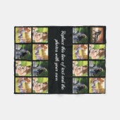 写真のコラージュと文字フリースブランケットのカスタマイズ フリースブランケット (正面(横))