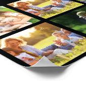 写真のコラージュと文字ポスターのカスタマイズ ポスター (角)