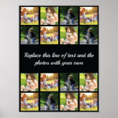 写真のコラージュと文字ポスターのカスタマイズ ポスター (正面)