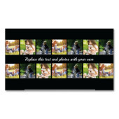 写真のコラージュと文字名刺のパーソナライズm マグネット名刺 (正面)