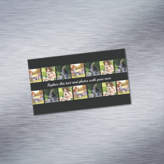 写真のコラージュと文字名刺のパーソナライズm マグネット名刺 (インサイチュ)