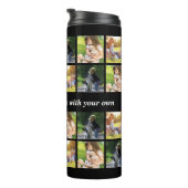 写真のコラージュと文字 タンブラー (回転右)