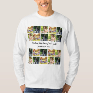 写真のコラージュと文字 Tシャツ