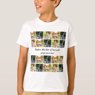 写真のコラージュと文字 Tシャツ