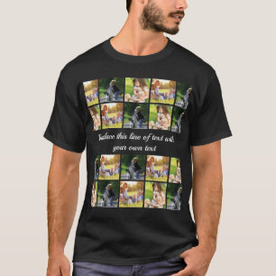 写真のコラージュと文字 Tシャツ