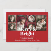 写真のコラージュと明メリーるい出産の発表 シーズンカード (正面)