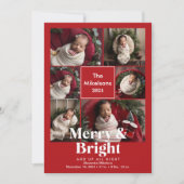写真のコラージュと明メリーるい出産の発表 シーズンカード (正面)