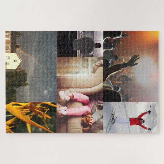 写真のコラージュのジグソーパズル1000部分 ジグソーパズル (横)