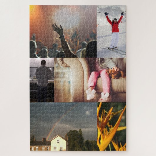 写真のコラージュのジグソーパズル1000部分 ジグソーパズル (縦)