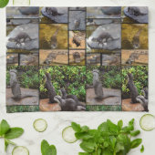 写真のコラージュの写真 キッチンタオル (折り畳み)