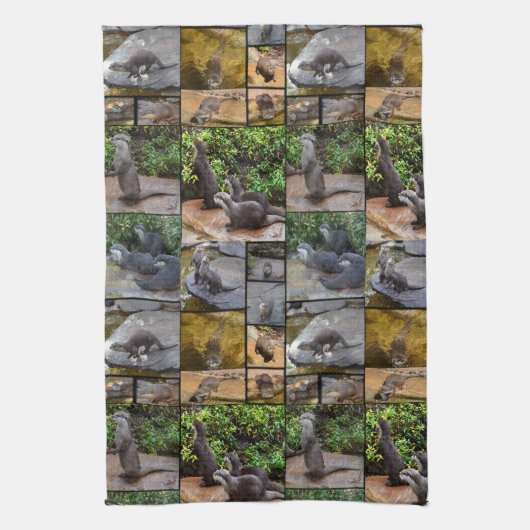 写真のコラージュの写真 キッチンタオル (縦)