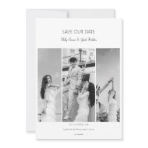 写真のコラージュの日付を白黒結婚に