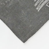 写真のコラージュの素朴なモノグラムの黒板のクリスマス フリースブランケット (角)