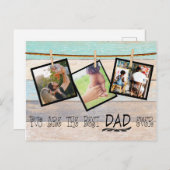 写真のコラージュを作成します。父の日 ポストカード (正面/裏面)