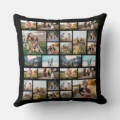 写真のコラージュパーソナライズされた クッション (裏面)