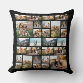 写真のコラージュパーソナライズされた クッション (正面)