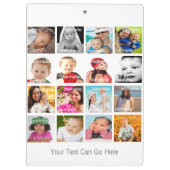 写真のコラージュパーソナライズされた クリップボード (裏面)