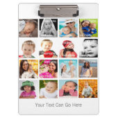 写真のコラージュパーソナライズされた クリップボード (正面)