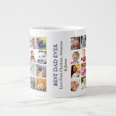 写真のコラージュパーソナライズされた ジャンボコーヒーマグカップ (正面)