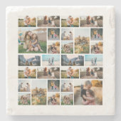 写真のコラージュパーソナライズされた ストーンコースター (正面)