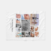 写真のコラージュパーソナライズされた フリースブランケット (正面(横))